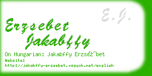 erzsebet jakabffy business card